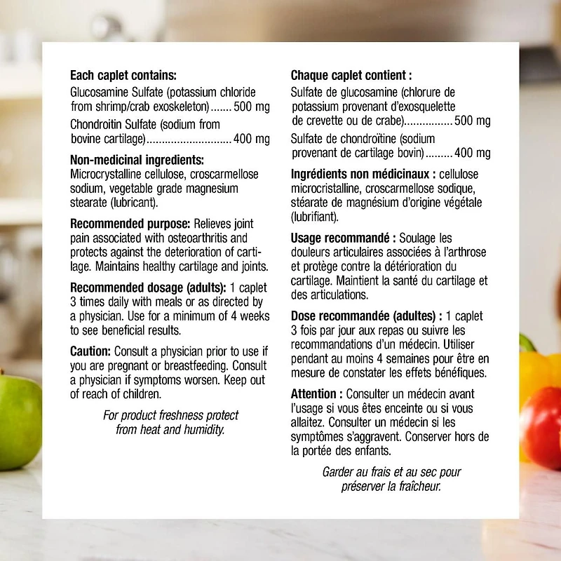 Webber Naturals® Glucosamine Chondroitin Complex 500/400 mg, 140 Caplets