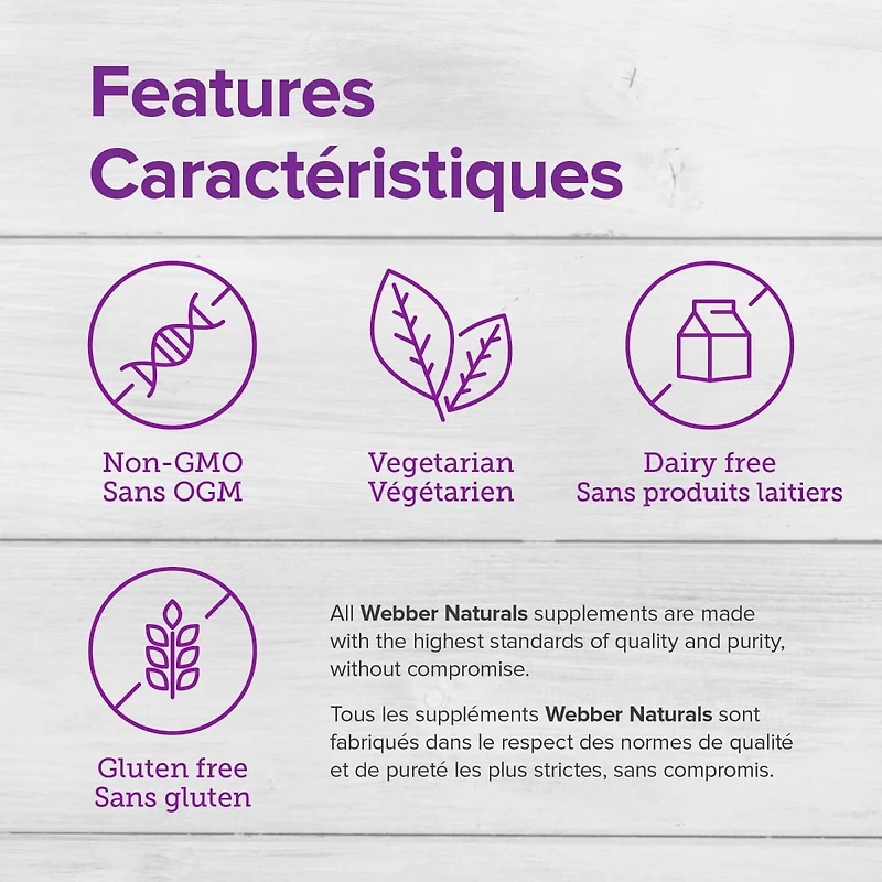 Comprimés vitamine D3 de Webber Naturals de 1000 UI