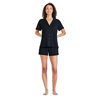 George Women's Notch Collar Pajama 2-Piece Set