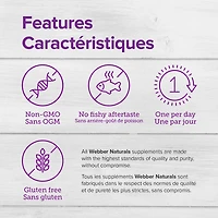 Webber Naturals®  Triple Strength Omega-3, 900 mg, 80 Clear Enteric soft gels, Supports Heart and Mind, EPA/DHA 80 Clear Enteric Softgels