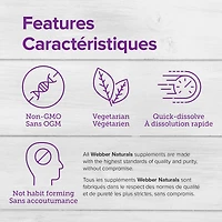 Webber Naturals Mélatonine Ultra-Fort, Dissolution Rapide, 5 mg