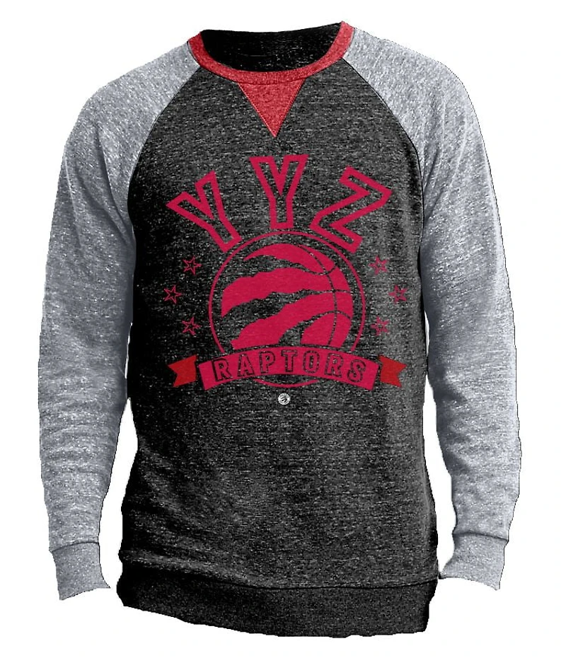 Maillot Toronto Raptors à manches raglan de Licensed Tees pour hommes