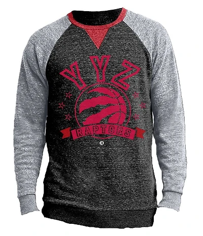 Maillot Toronto Raptors à manches raglan de Licensed Tees pour hommes