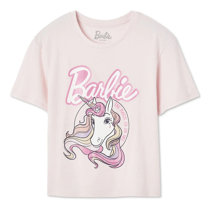 T-shirt à manches courtes Barbie pour filles