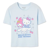 T-shirt à manches courtes Hello Kitty et ses amis pour filles