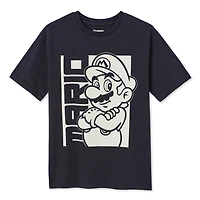Super Mario Boys' Short Sleeve Tee, Sizes XS-XL