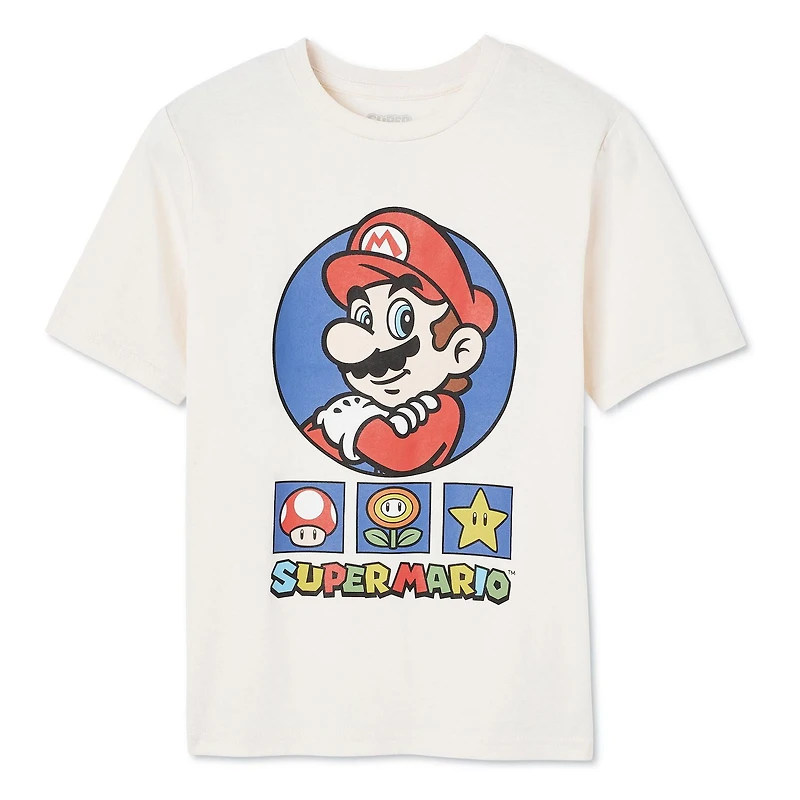 T-shirt à manches courtes Super Mario pour garçons