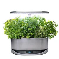 AeroGarden Bounty Elite Stainless with Gourmet Herb Seed Pod Kit