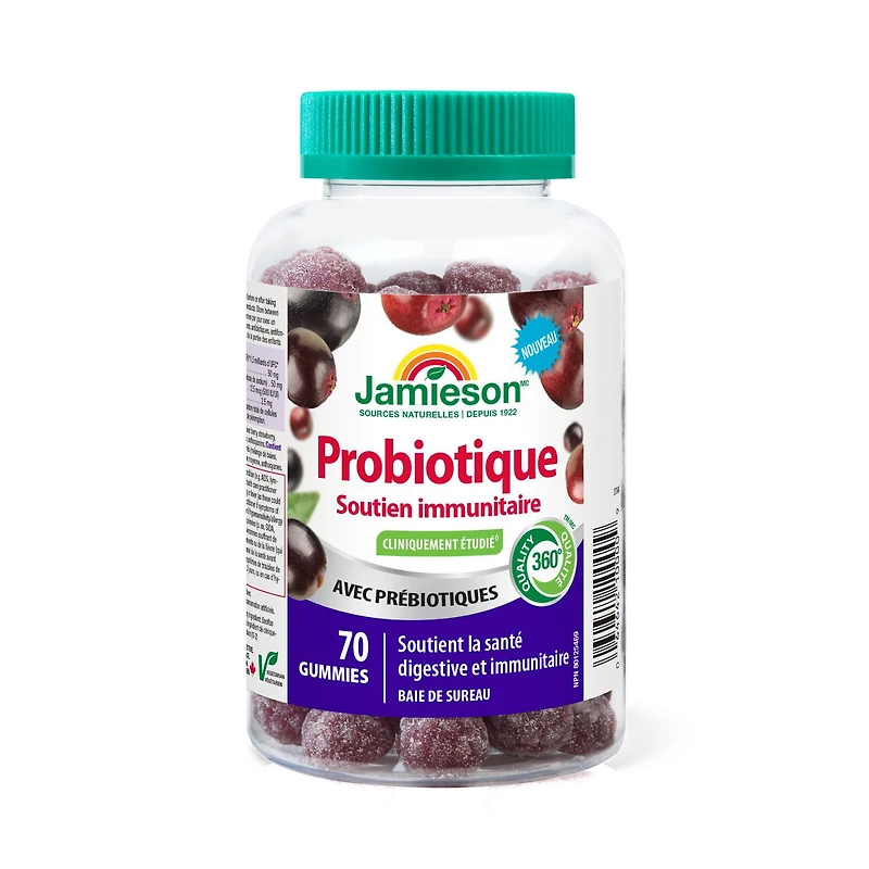 Jamieson Probiotic Immune Gummies Elderberry Flavour, 70 Count