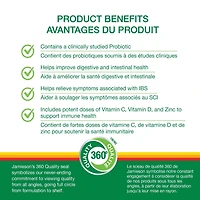 Jamieson gummies probiotiques et soutien immunitarie, baie de surea, 70 gummies