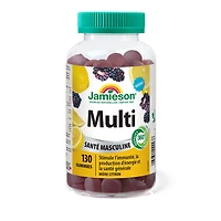 Jamieson Men's Multivitamin Gummies Blackberry Lemon Flavour, 130 Count