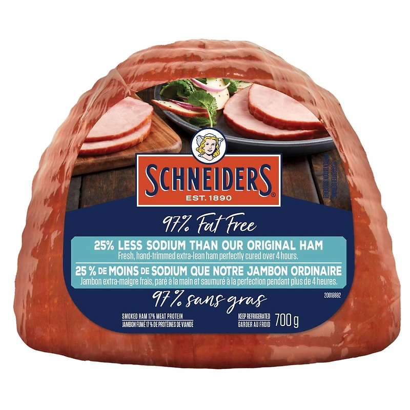 Schneiders 97% Fat Free Lower Sodium Smoked Ham, 700 g
