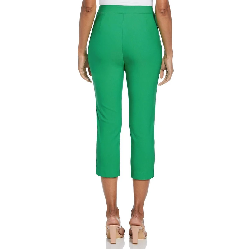 Rafaella Women's Extended Tab Capri Pants with Pockets