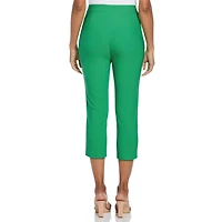 Rafaella Women's Extended Tab Capri Pants with Pockets