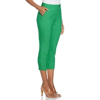 Rafaella Women's Extended Tab Capri Pants with Pockets