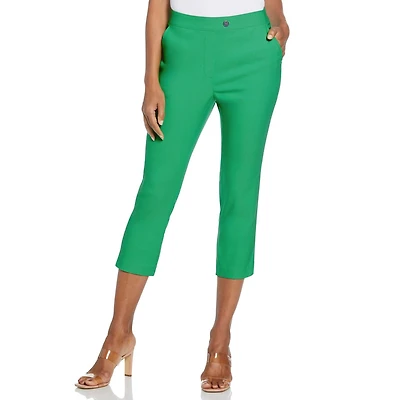 Rafaella Women's Extended Tab Capri Pants with Pockets