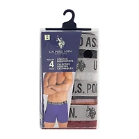 U.S. POLO ASSN. Men's Underwear 4 Pack Stretch Boxer Briefs
