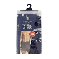 U.S. POLO ASSN. Men's Underwear 4 Pack Ultra Soft Knit Boxers, S-2XL