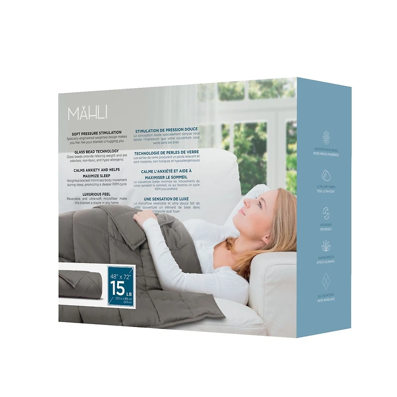 Mahli Microfiber 15lb Weighted Blanket