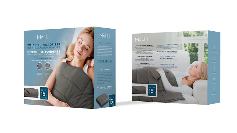 Couverture lestée en microfibre Mahli, 15 lb