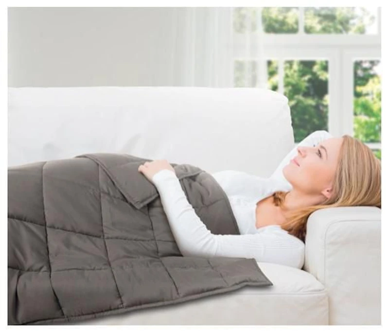 Couverture lestée en microfibre Mahli, 15 lb