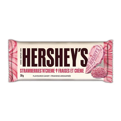 Friandise HERSHEY’S à l'arôme de fraises et de crème, barre format standard, 39 g