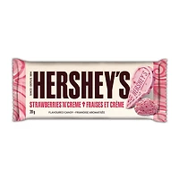 Friandise HERSHEY’S à l'arôme de fraises et de crème, barre format standard, 39 g