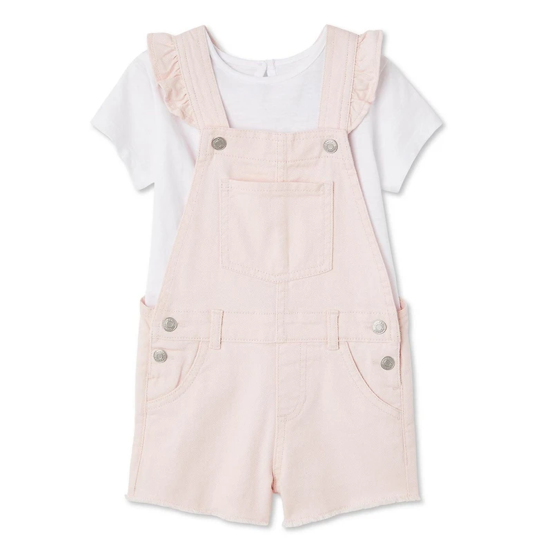 George Toddler Girls' Shortall 2-Piece Set, Sizes 2T-5T