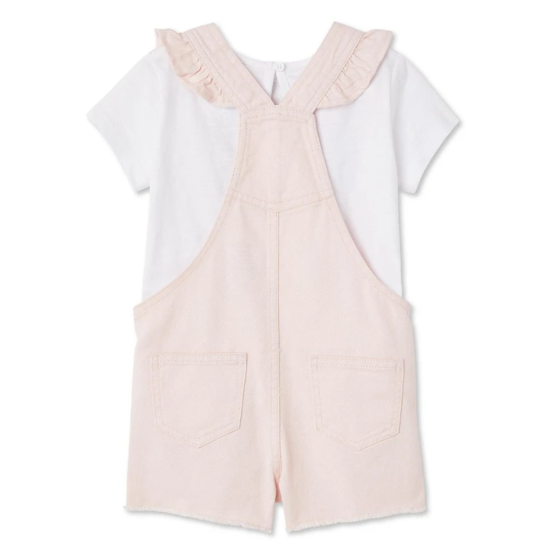 George Toddler Girls' Shortall 2-Piece Set, Sizes 2T-5T