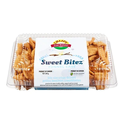 Crispy Just Baked! Sweet Bitez Funnel Cake Bite Size Crispy Dessert