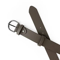 LADIES BELT WITH ROUNDED GUNMETAL BUCKLE