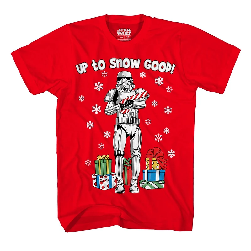 Star Wars Party Close Mens Short Sleeve Ugly Christmas Tee