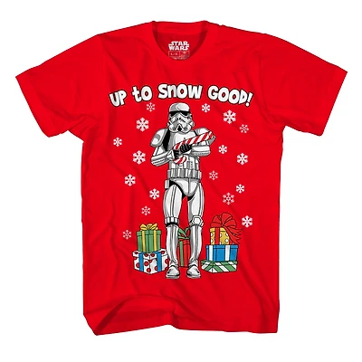 Star Wars Party Close Mens Short Sleeve Ugly Christmas Tee