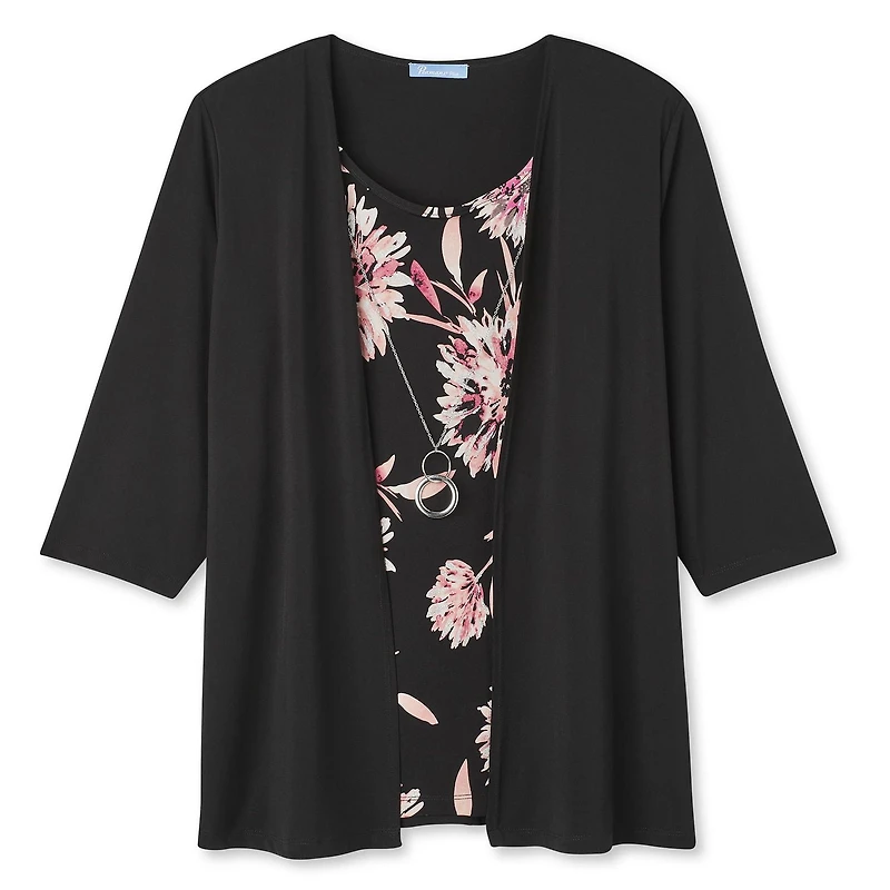 Penmans Plus Women's Fooler Top with Necklace