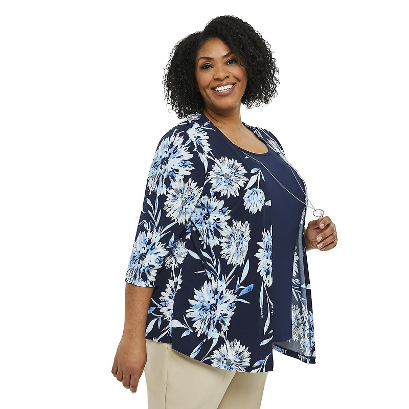 Penmans Plus Women's Fooler Top with Necklace