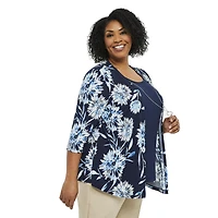 Penmans Plus Women's Fooler Top with Necklace