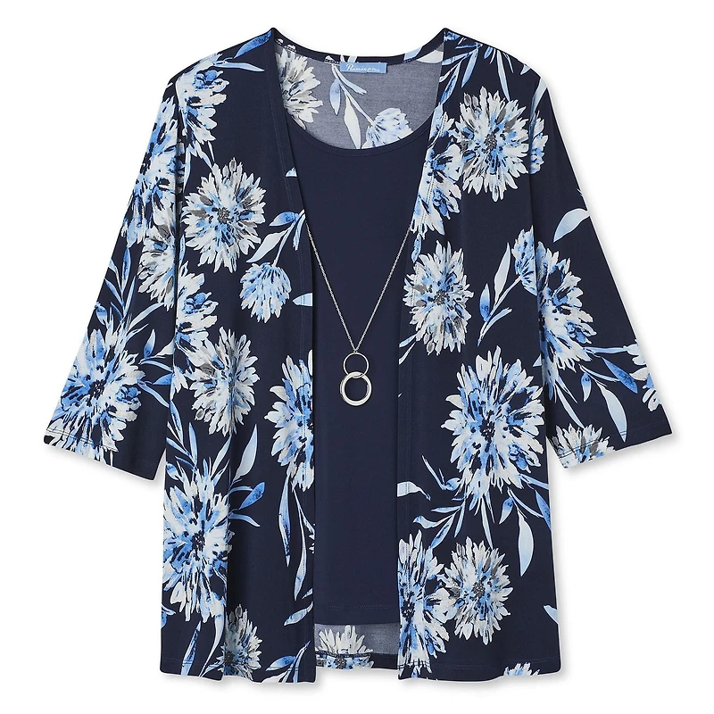 Penmans Plus Women's Fooler Top with Necklace