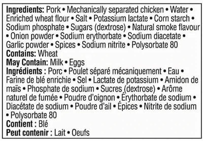 Great Value Original Wieners, 24 wieners, 900 g