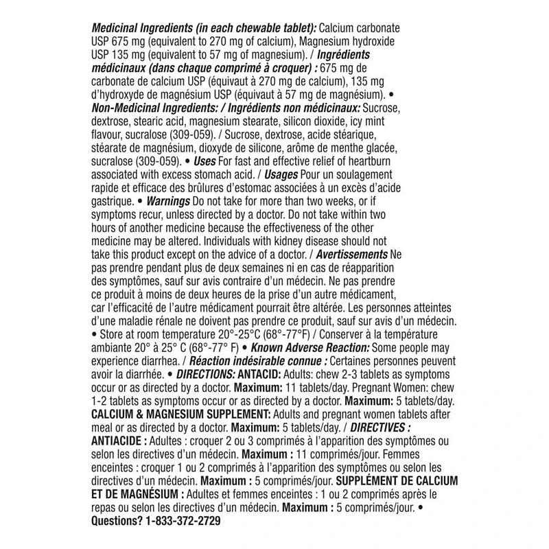 Rolaids Original Strength Antacid, 30 Chewable Tablets, Mint Flavor, Original Strength Heartburn Relief