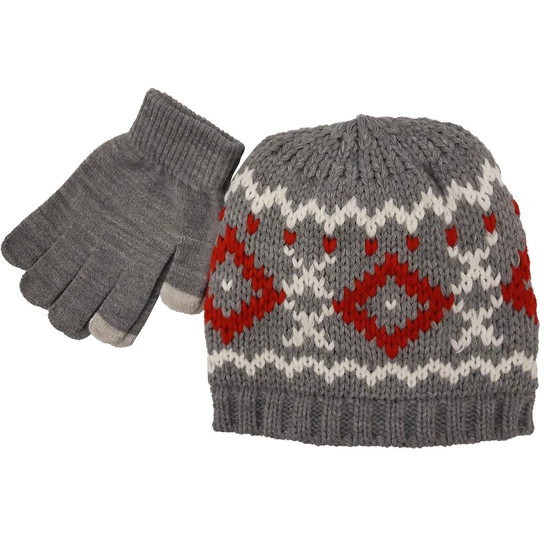 Chapeau en jacquard avec gant