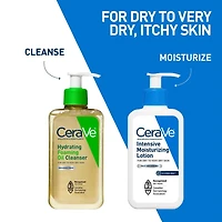 CeraVe Intensive Moisturizing Lotion with 5% Hydro-Urea & Shea Butter, for Dry to Very Dry Skin, Hydrates Itchy Skin due to Dryness. Fragrance-Free, Developed with Dermatologist, 237mL, Soothe skin from first use