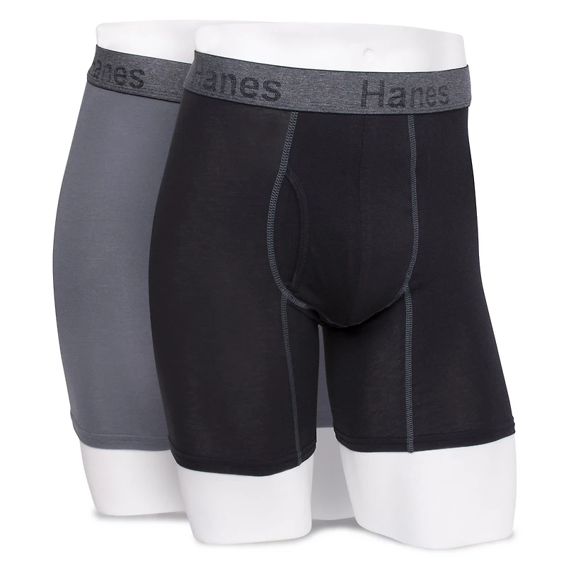 Hanes Men's 2 Pack Ultra Soft Stretch Boxer Brief