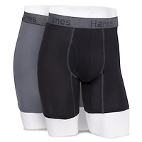 Hanes Men's 2 Pack Ultra Soft Stretch Boxer Brief