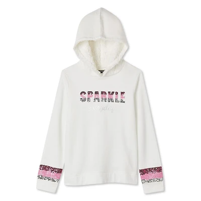 Haut à capuchon doublé de molleton sherpa brossé George pour filles