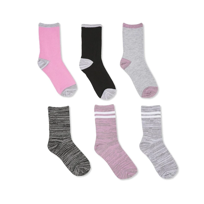 George Girls' Crew Socks 6-Pack