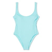 No Boundaries Women's Scoop Neckline Swimsuit