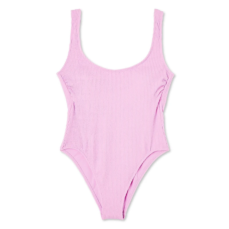 No Boundaries Women's Scoop Neckline Swimsuit