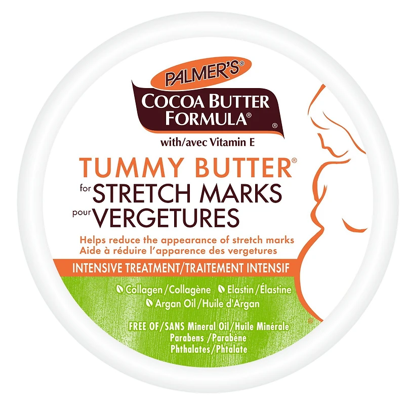 Palmer's® Cocoa Butter Formula® Beurre pour le ventre contre les Vergetures. Aide à visiblement améliorer l’élasticité de la peau et réduire l'apparence des vergetures. Approuvé par des Dermatologues. Traitement Intensif, 125g 125g,