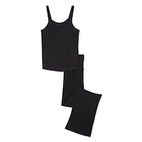 No Boundaries Women's Rib Cami Pajama 2-Piece Set