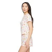 Pyjama 2 pièces avec short de nuit No Boundaries pour femmes